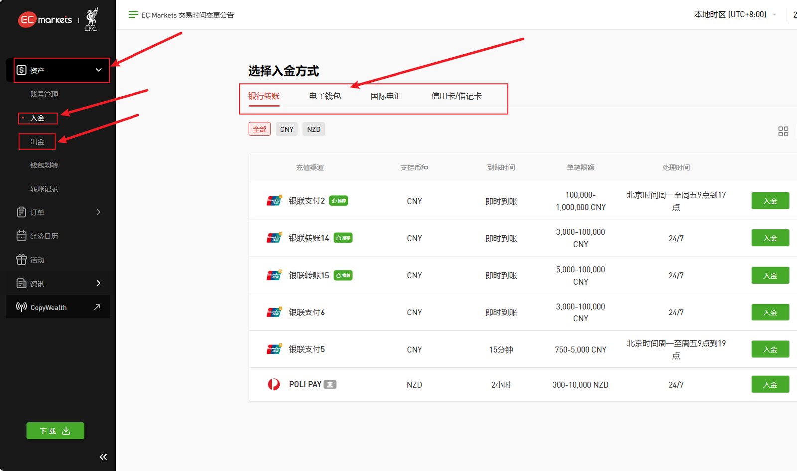 注册/MT4·MT5下载/模拟账户申请/出入金等-EC Markets官网